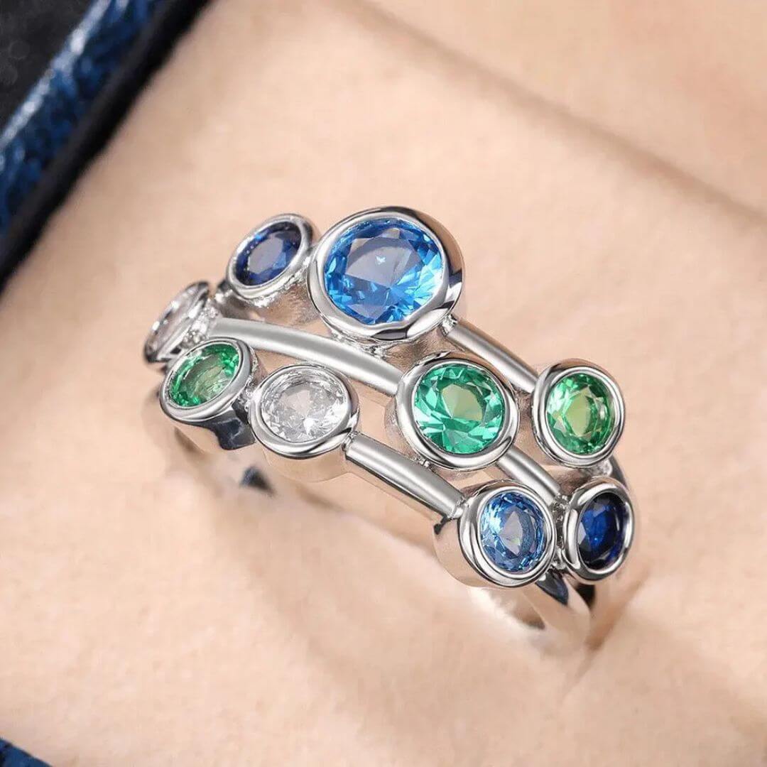 Colorful Gemstone Multi Stone Ring - Diane Jewelry