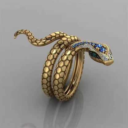 Gold Snake Wrap Elegant Ring - Diane Jewelry