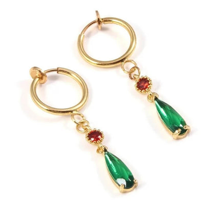 Elegant Green Gem Earrings - Diane Jewelry