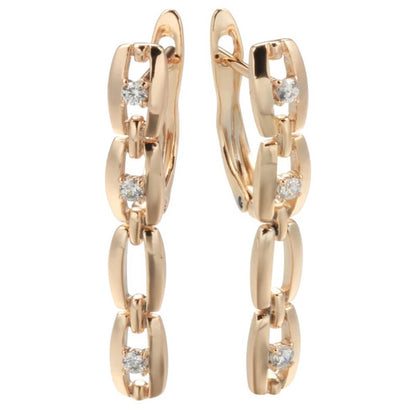 Gold Chain Link Hoop Earrings - Diane Jewelry