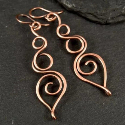 Artisan Copper Wire Earrings - Diane Jewelry
