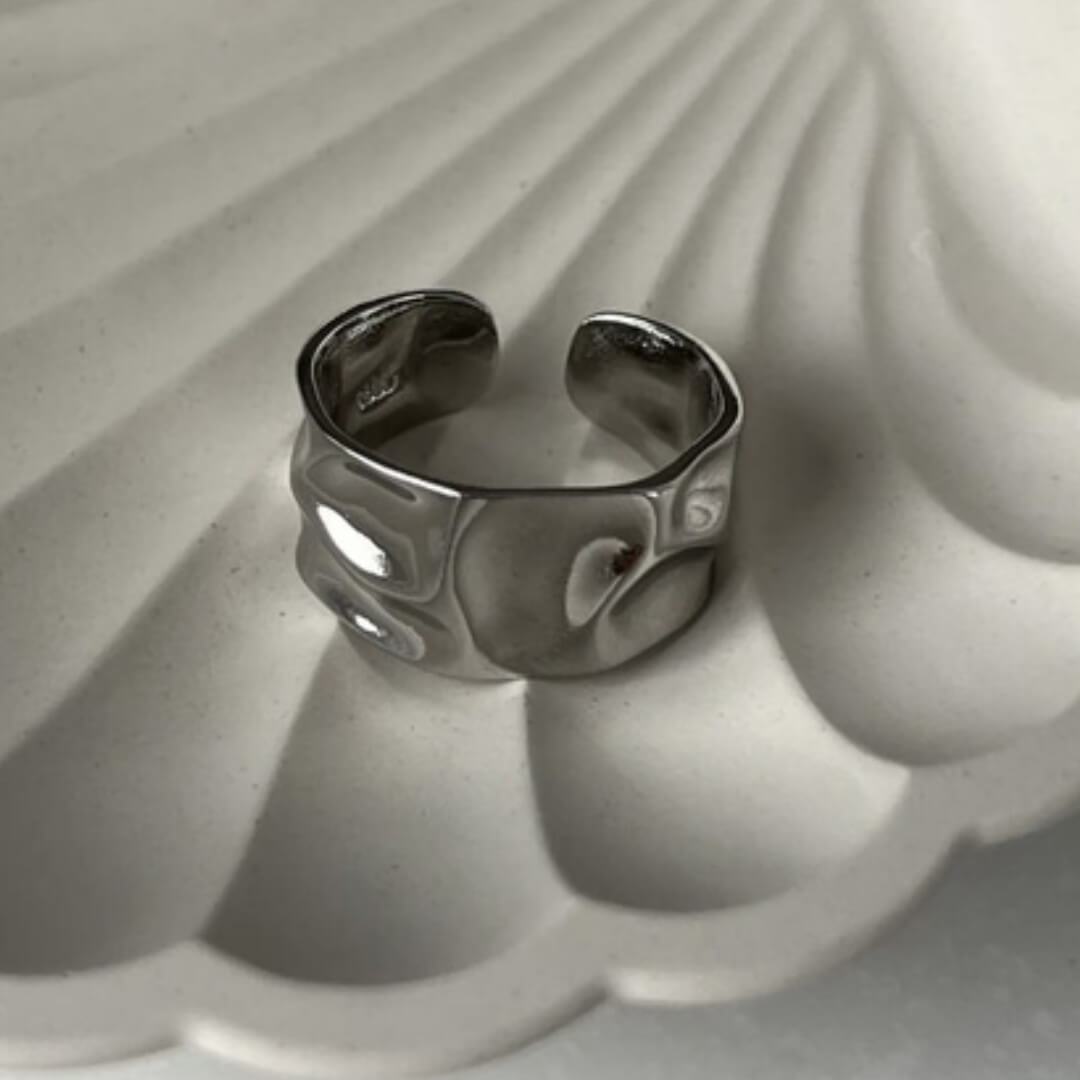 Sterling Silver Geometric Chunky Ring - Diane Jewelry