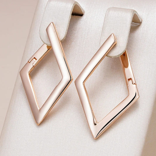 Geometric Gold Statement Drop Earrings - Diane Jewelry