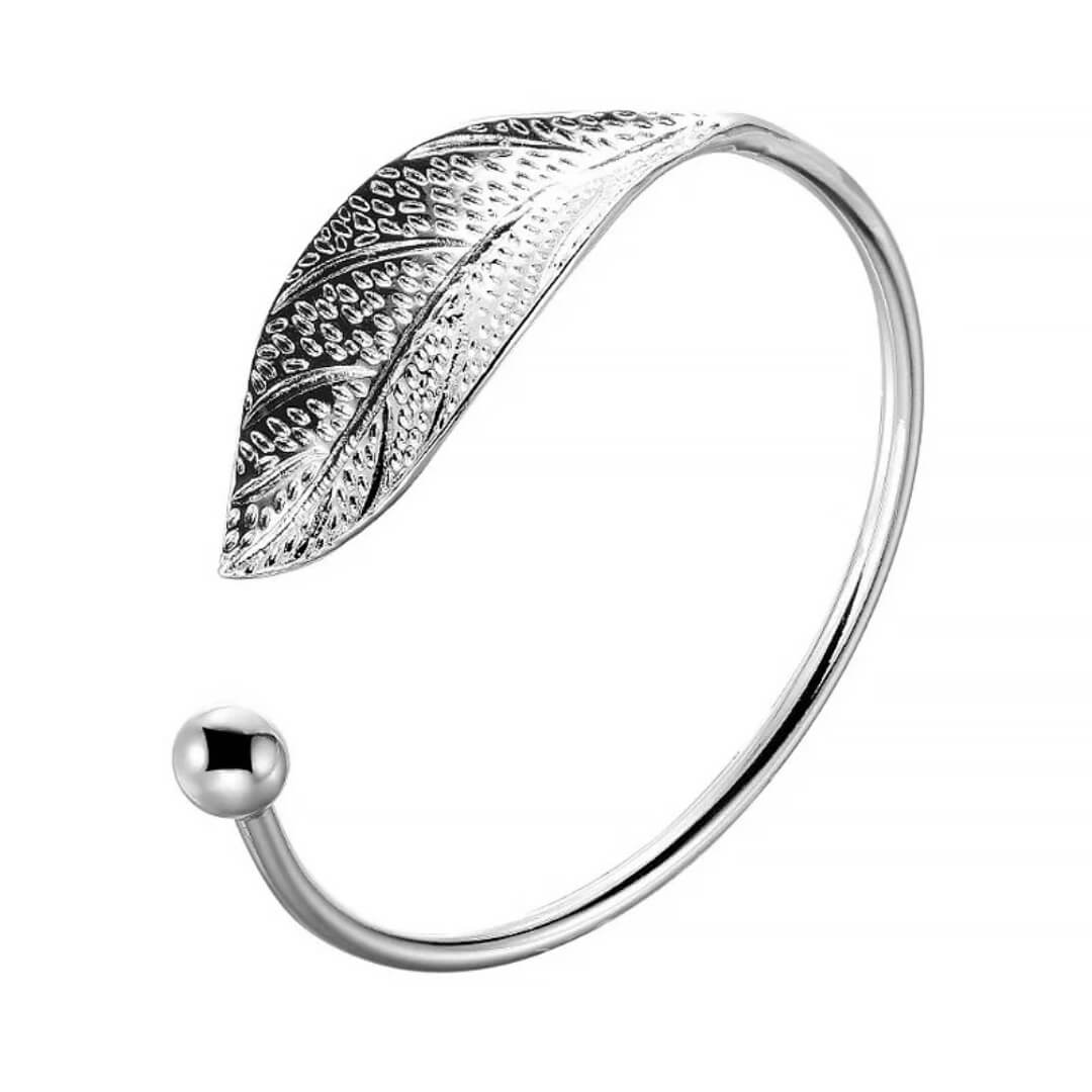Minimalist Silver Leaf Statement Ring - Diane Jewelry