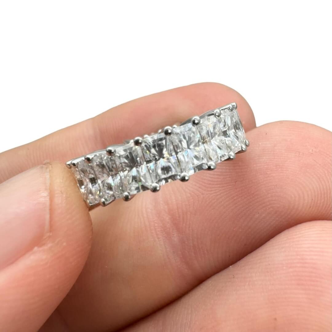 Gold Baguette Eternity Band Ring - Diane Jewelry