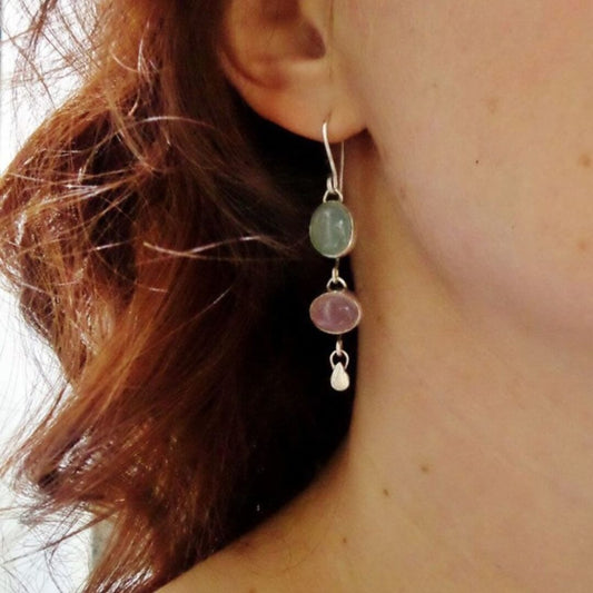 Gradient Drop Gemstone Earrings - Diane Jewelry
