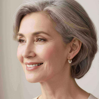 Gold Pearl Mini Hoop Earrings Emma & Noah Jewelry