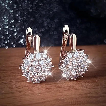 Cluster Crystal Drop Earrings - Diane Jewelry