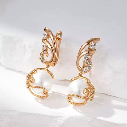 Filigree Pearl Drop Earrings - Diane Jewelry