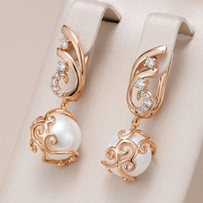 Filigree Pearl Drop Earrings - Diane Jewelry