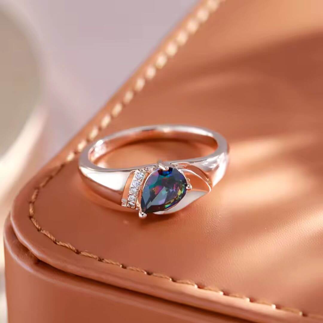 Mystic Topaz Rose Gold Ring - Diane Jewelry