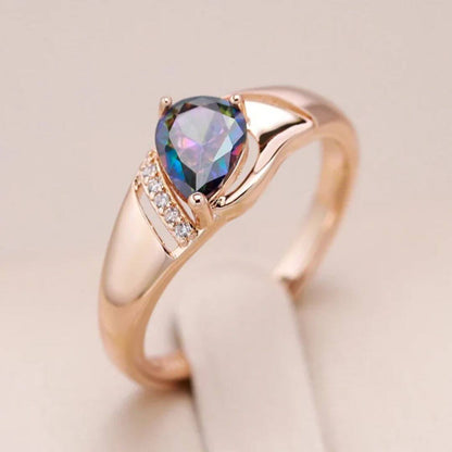 Mystic Topaz Rose Gold Ring - Diane Jewelry