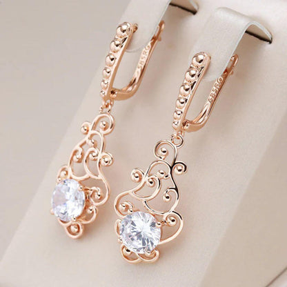 Vintage Scroll Drop Earrings - Diane Jewelry