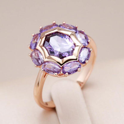Purple Gem Cocktail Ring - Diane Jewelry