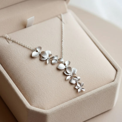 Floral Silver Statement Necklace Susan Rose Jewelry