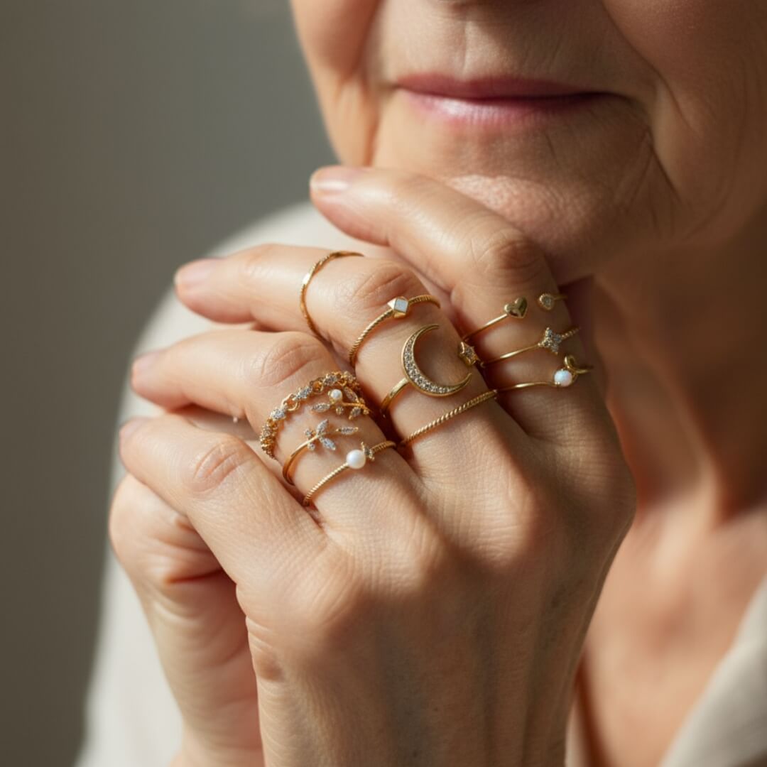 Gold Boho Stacking Ring Set Susan Rose Jewelry