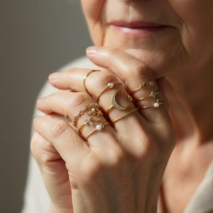 Gold Boho Stacking Ring Set Susan Rose Jewelry