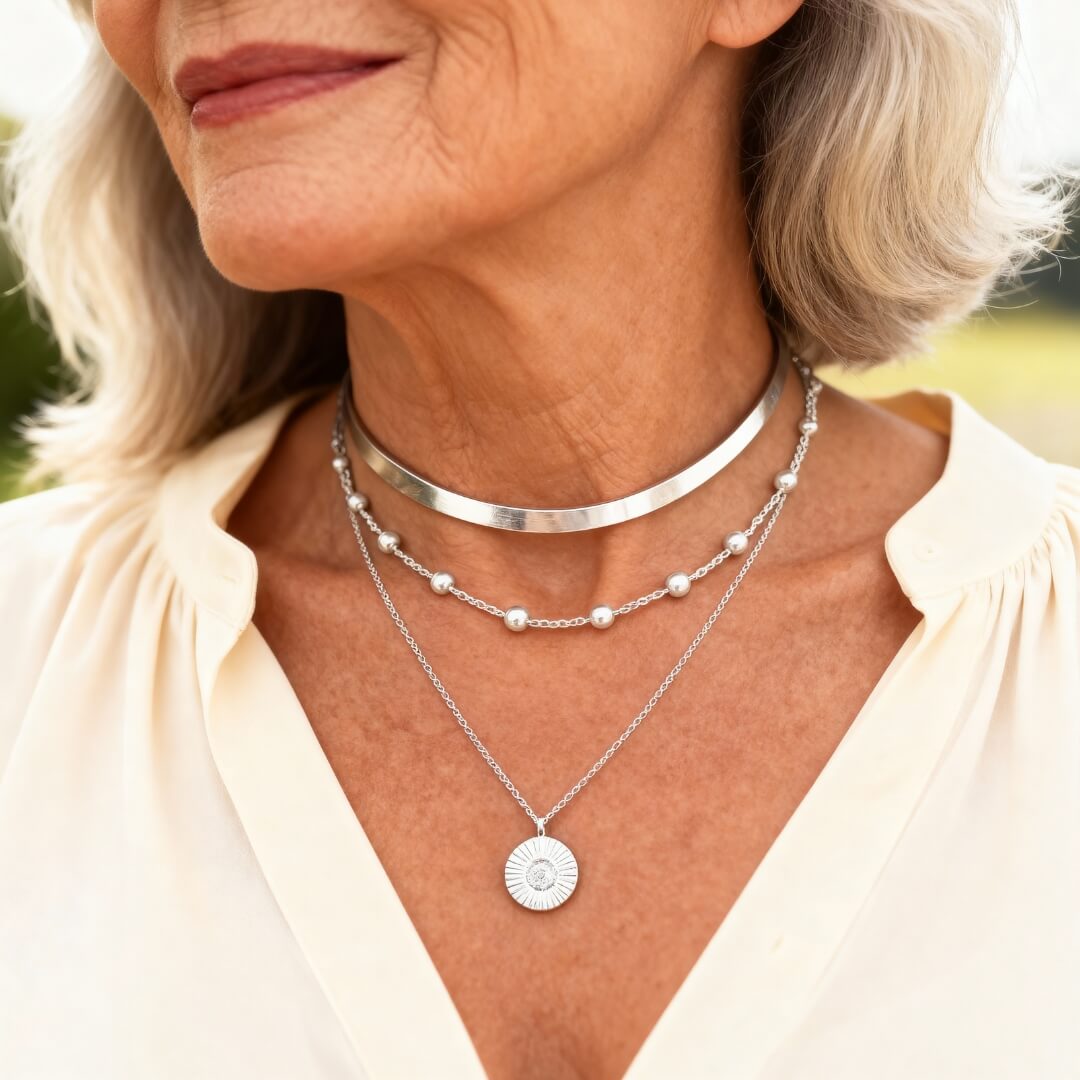 Layered Silver Chain Necklace Susan Rose Jewelry