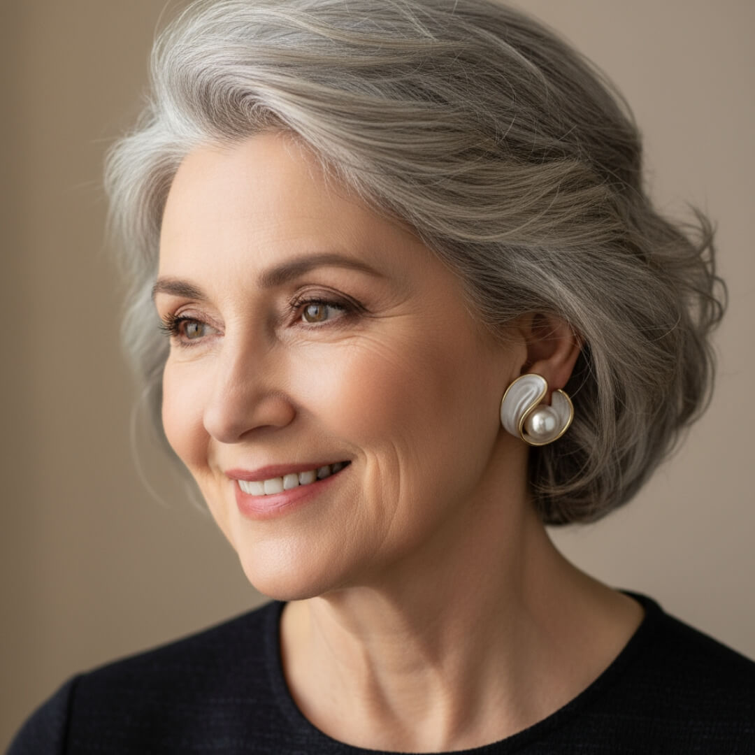 Luxurious Modern Pearl Stud Earrings Susan Rose Jewelry