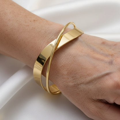 Minimalist Gold Cuff Bracelet Susan Rose Jewelry