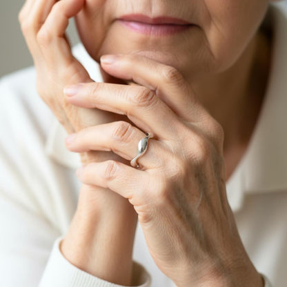 Modern Wavy Open Silver Ring Susan Rose Jewelry