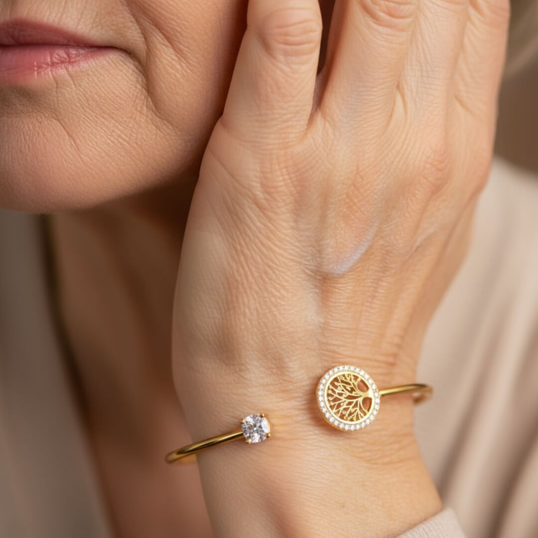 Silver Bangle Tree Symbol Bracelet Susan Rose Jewelry