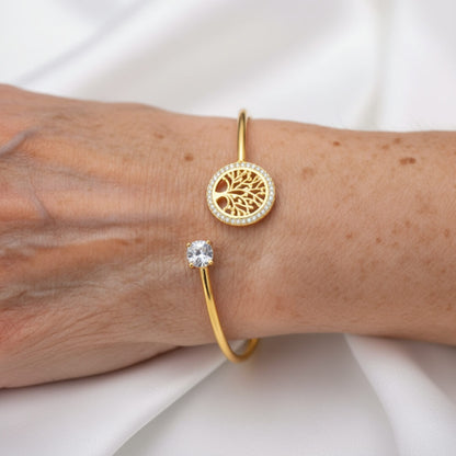 Silver Bangle Tree Symbol Bracelet Susan Rose Jewelry