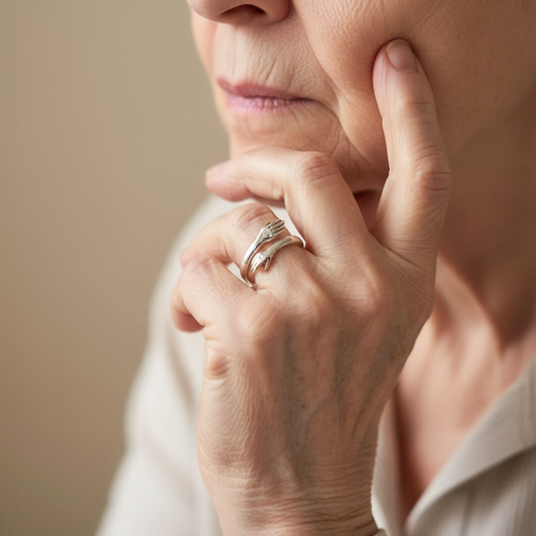 Silver Hug Adjustable Wrap Ring Susan Rose Jewelry