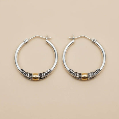 Sterling Silver Bali Hoop Earrings Susan Rose Jewelry