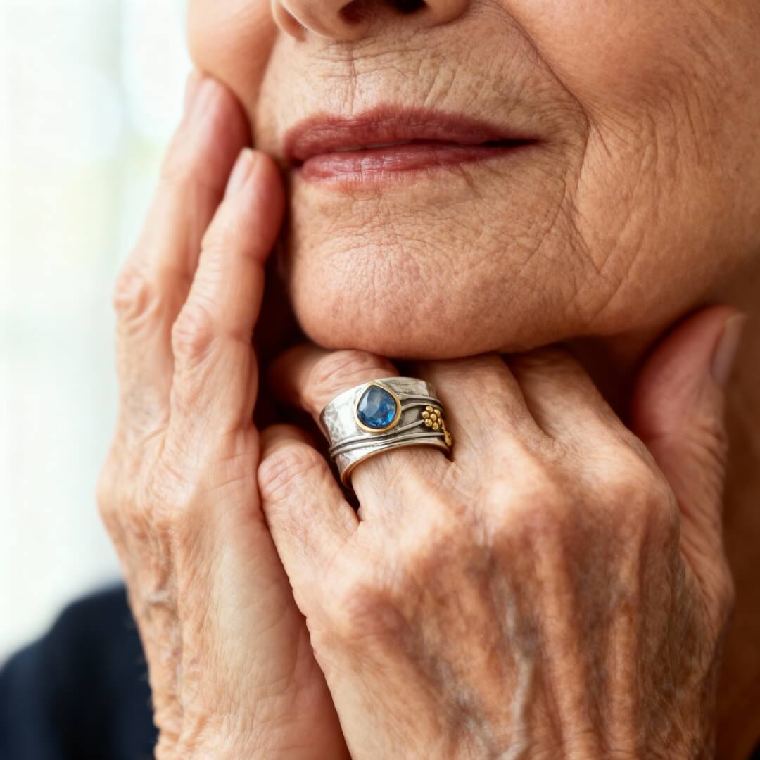 Sterling Silver Blue Stone Ring Susan Rose Jewelry