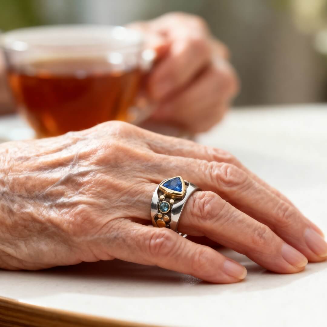 Two Tone Blue Gem Ring Susan Rose Jewelry