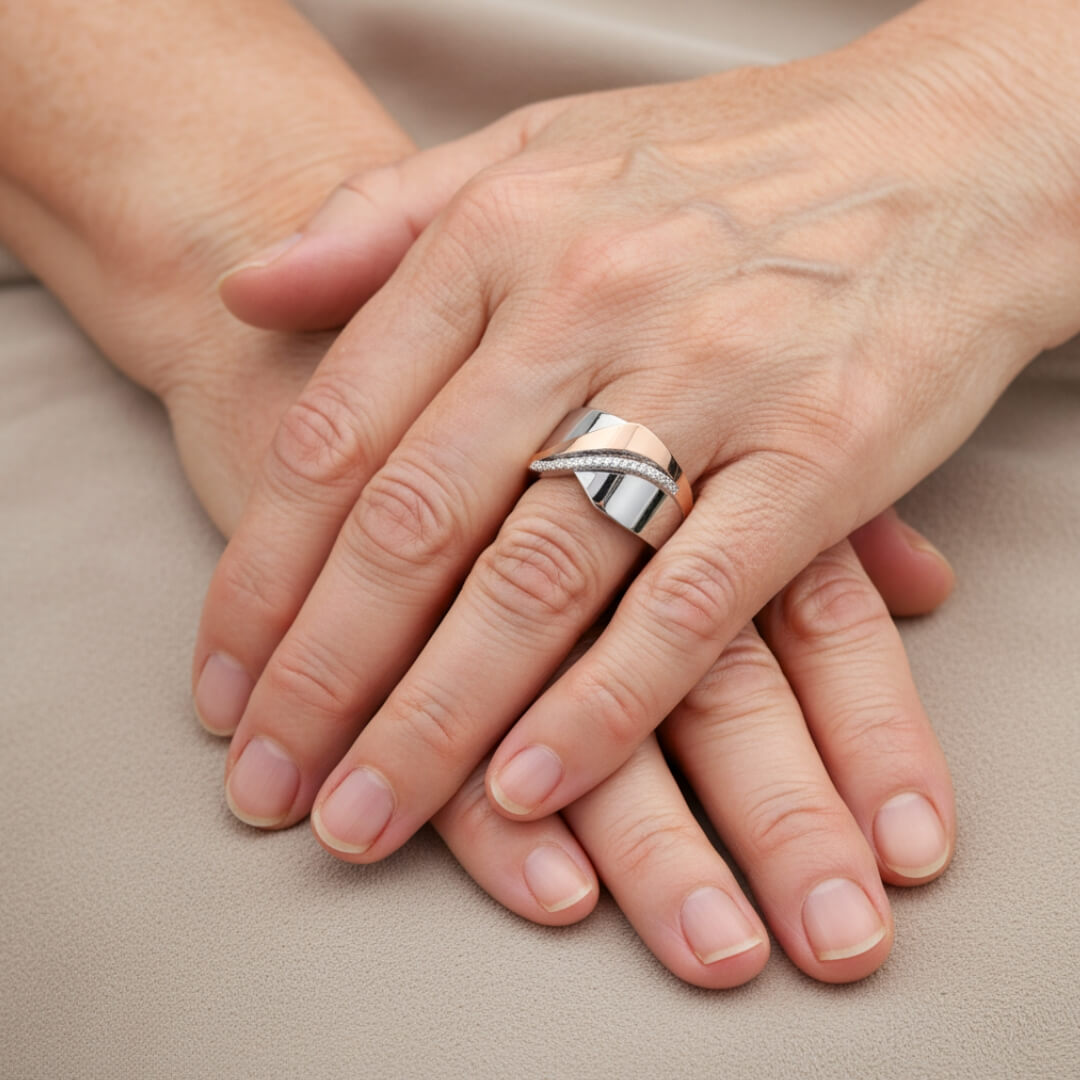 Two Tone Diamond Band Ring Susan Rose Jewelry