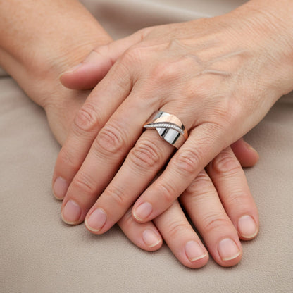 Two Tone Diamond Band Ring Susan Rose Jewelry
