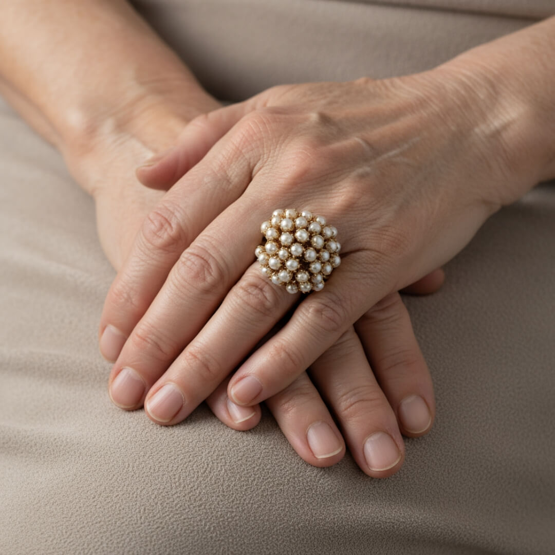 Vintage Pearl Cluster Ring Susan Rose Jewelry